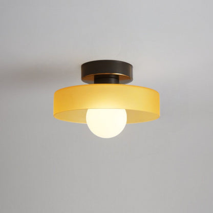 Malin - Moderne Plafondlamp Glas Rond
