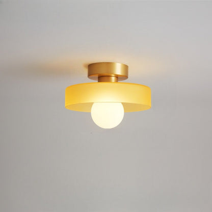 Malin - Moderne Plafondlamp Glas Rond