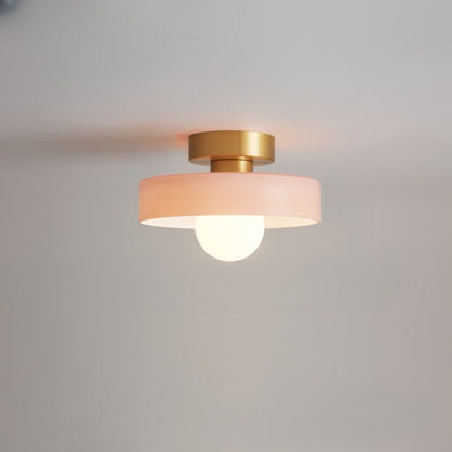 Malin - Moderne Plafondlamp Glas Rond