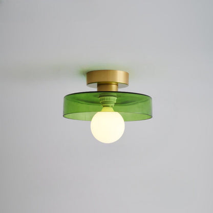 Malin - Moderne Plafondlamp Glas Rond