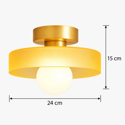 Malin - Moderne Plafondlamp Glas Rond