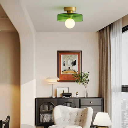 Malin - Moderne Plafondlamp Glas Rond