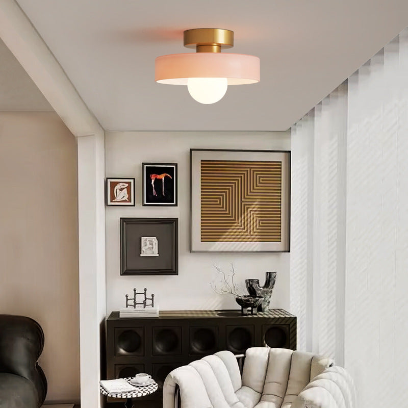 Malin - Moderne Plafondlamp Glas Rond