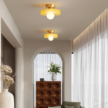 Malin - Moderne Plafondlamp Glas Rond