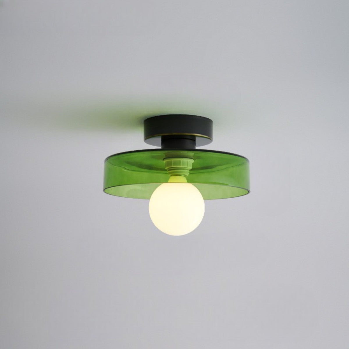 Malin - Moderne Plafondlamp Glas Rond