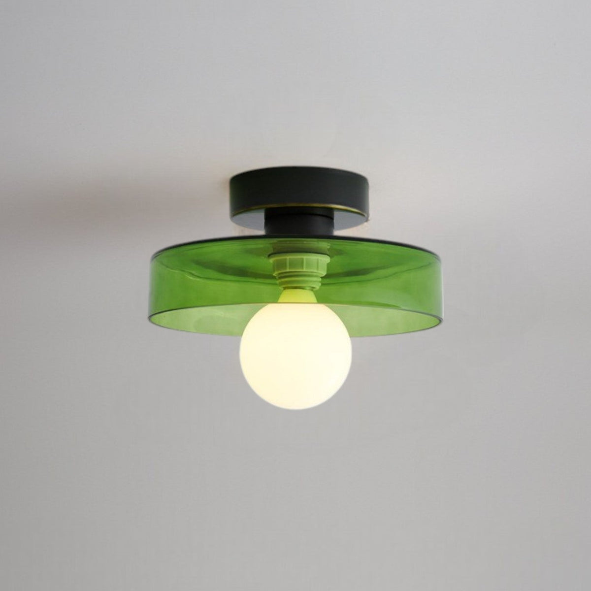 Malin - Moderne Plafondlamp Glas Rond