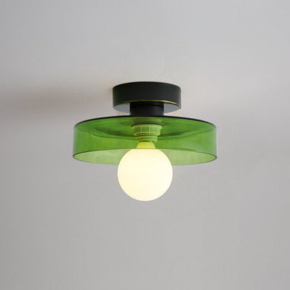 Malin - Moderne Plafondlamp Glas Rond
