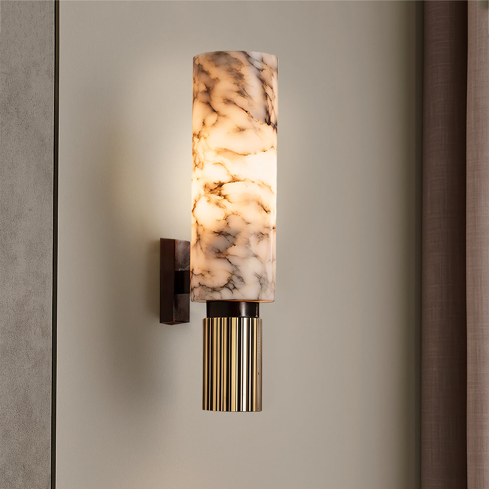 Malva - Marmeren Wandlamp Cilinder LED