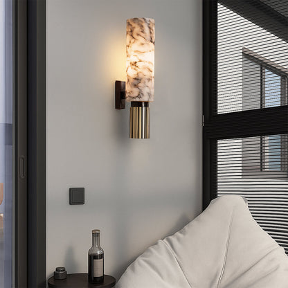 Malva - Marmeren Wandlamp Cilinder LED
