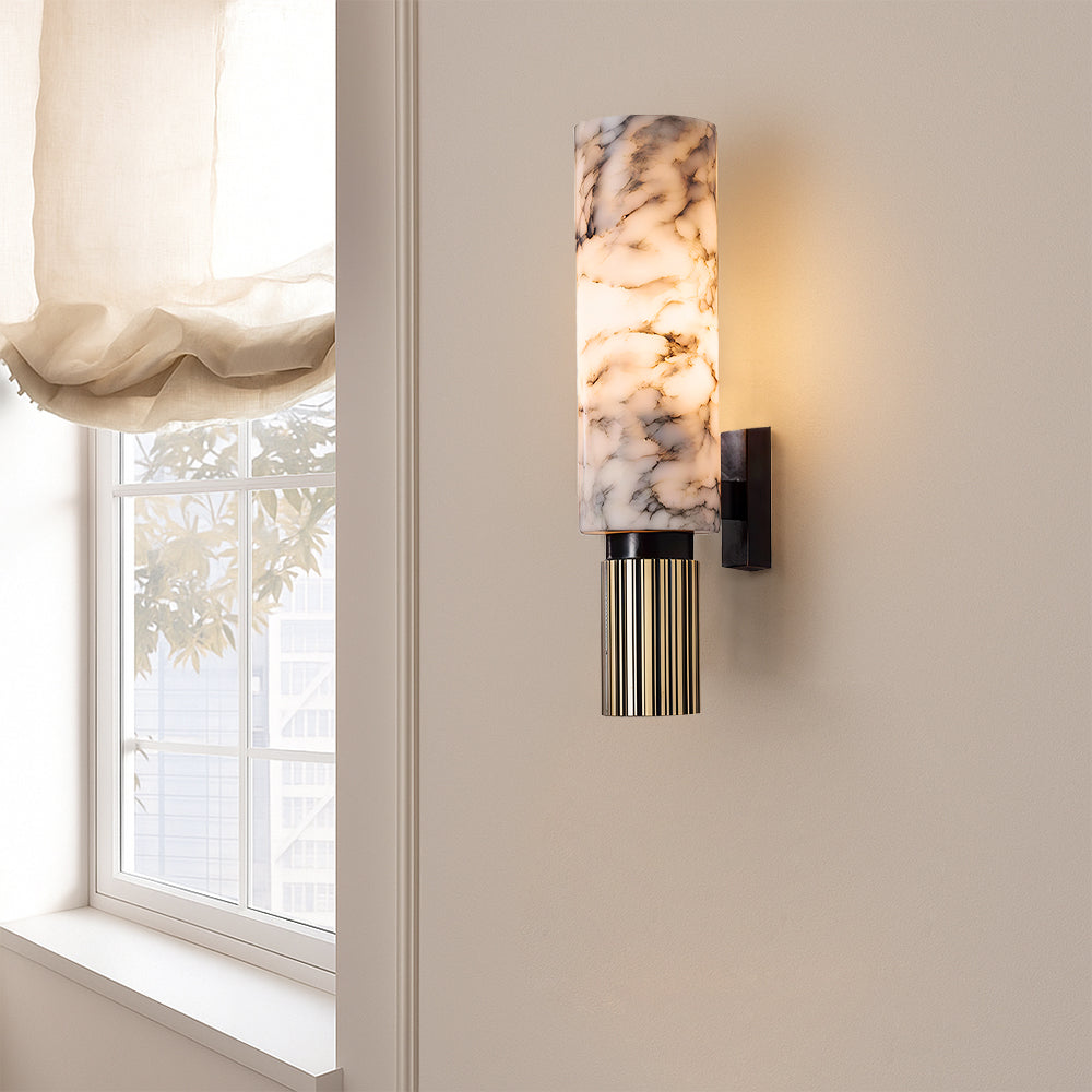 Malva - Marmeren Wandlamp Cilinder LED