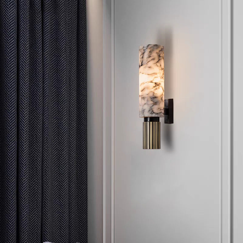 Malva - Marmeren Wandlamp Cilinder LED