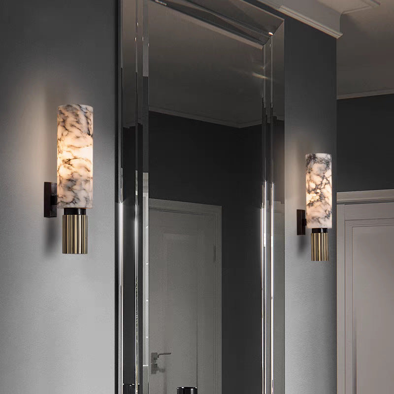 Malva - Marmeren Wandlamp Cilinder LED