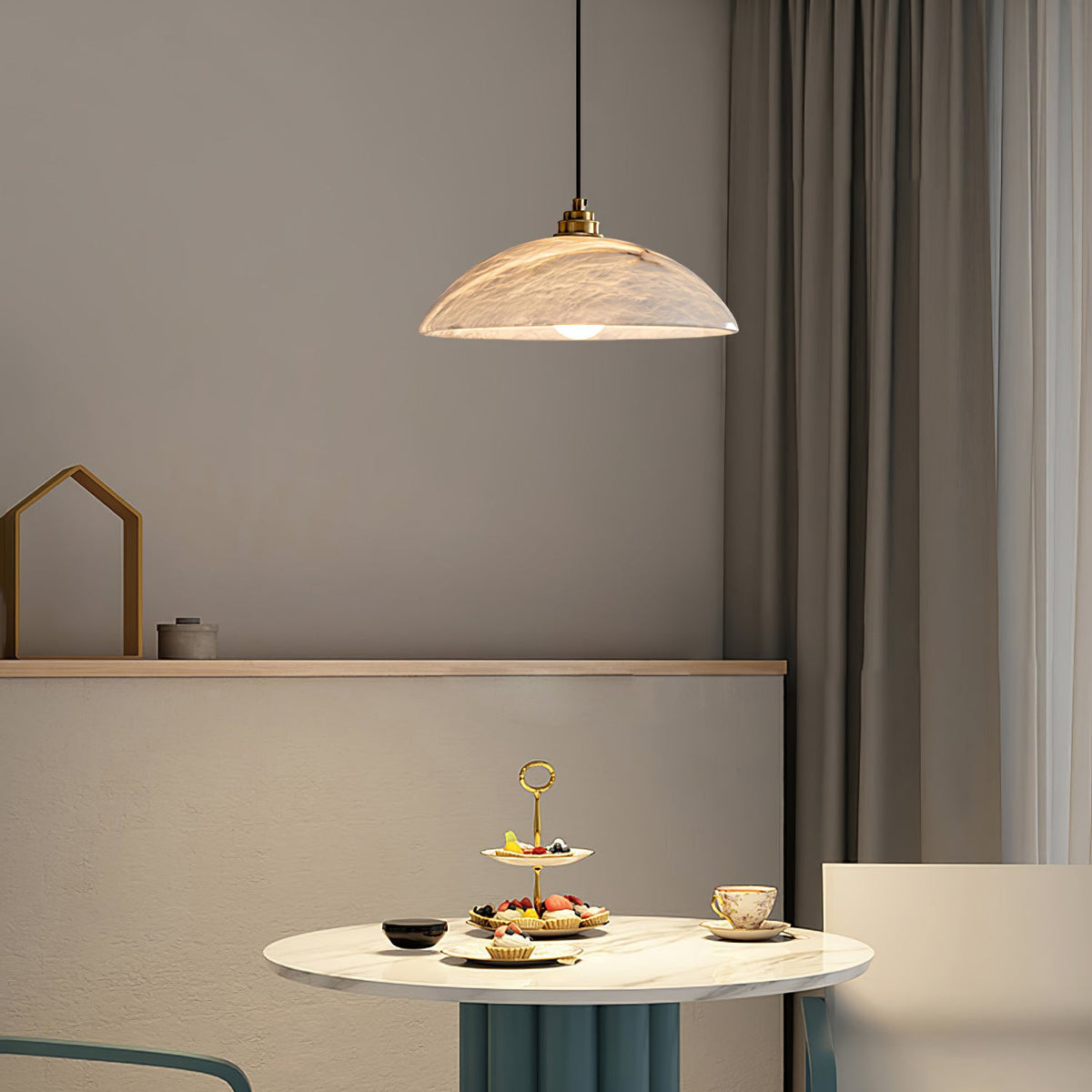 Merit - Hanglamp Albast Rond Klassiek