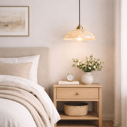 Merit - Hanglamp Albast Rond Klassiek