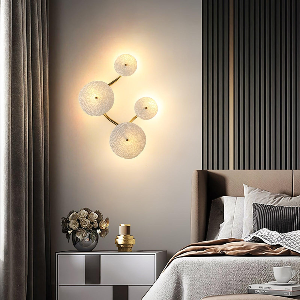 Nanna - Wandlamp Keramische Schijven Takken