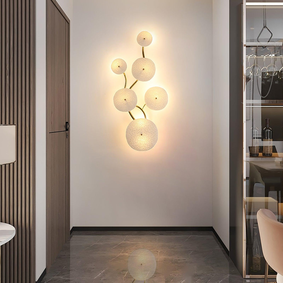 Nanna - Wandlamp Keramische Schijven Takken