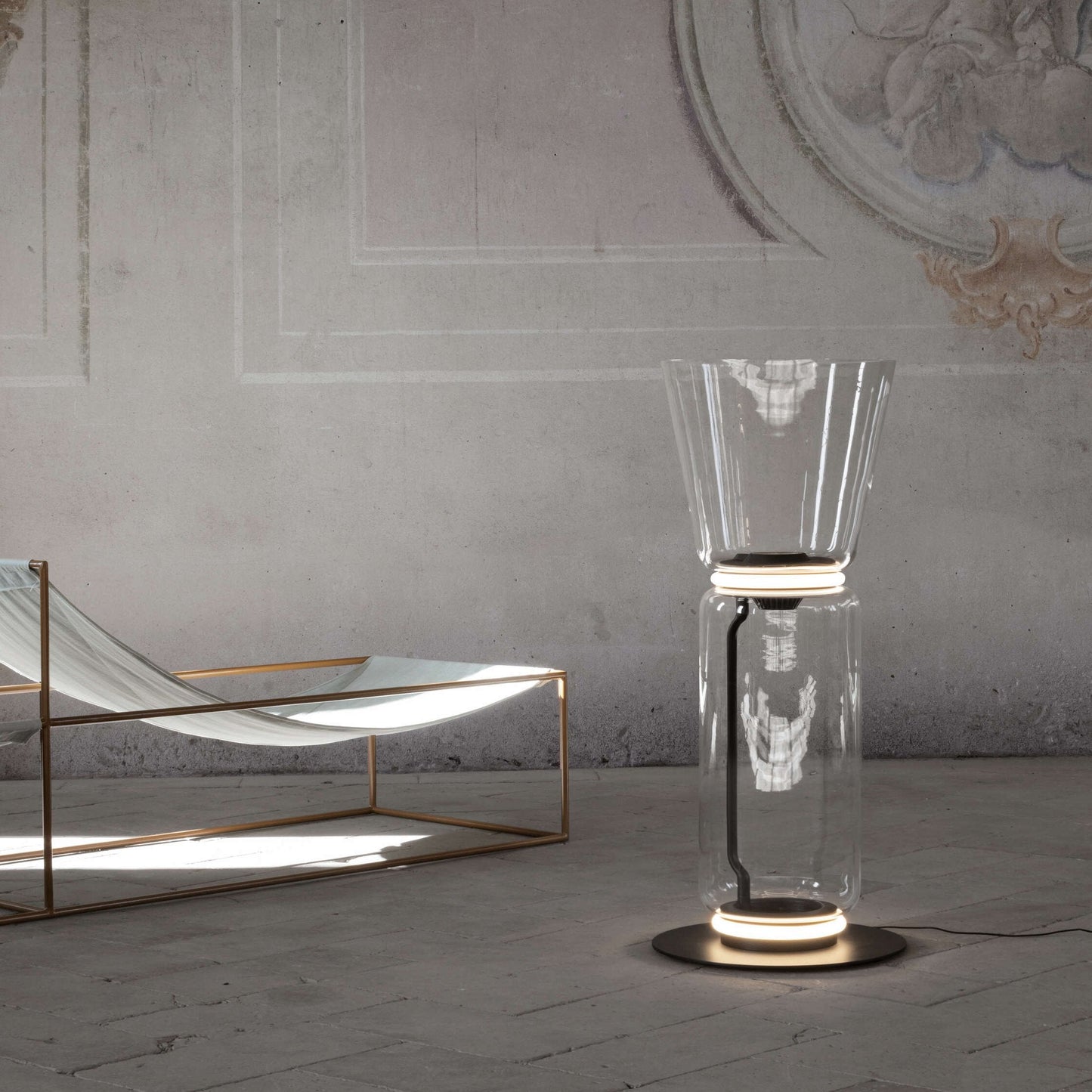 Nela - Moderne Glazen Vloerlamp LED