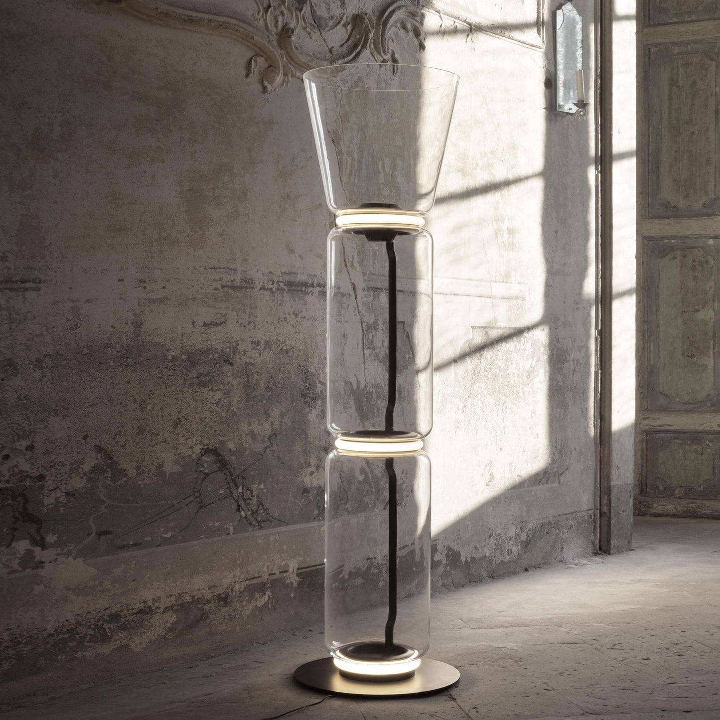 Nela - Moderne Glazen Vloerlamp LED
