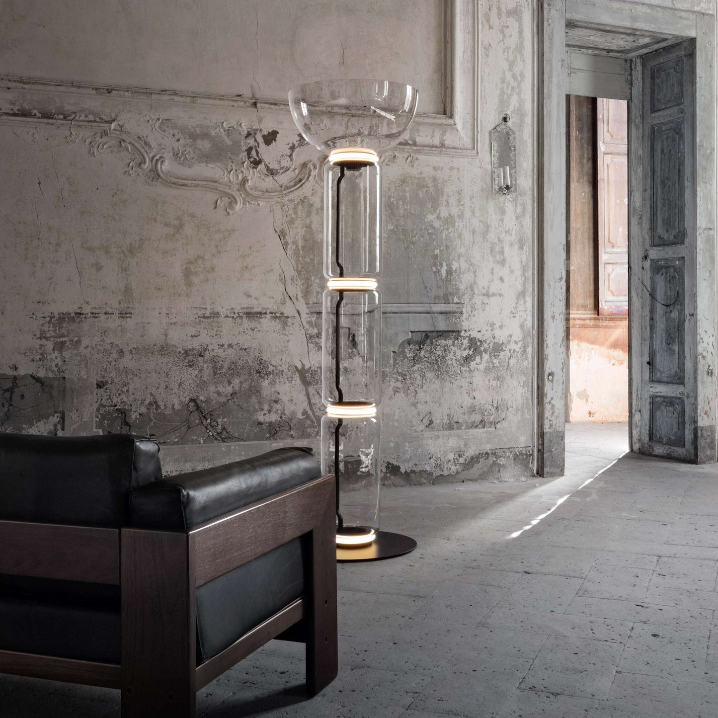 Nela - Moderne Glazen Vloerlamp LED