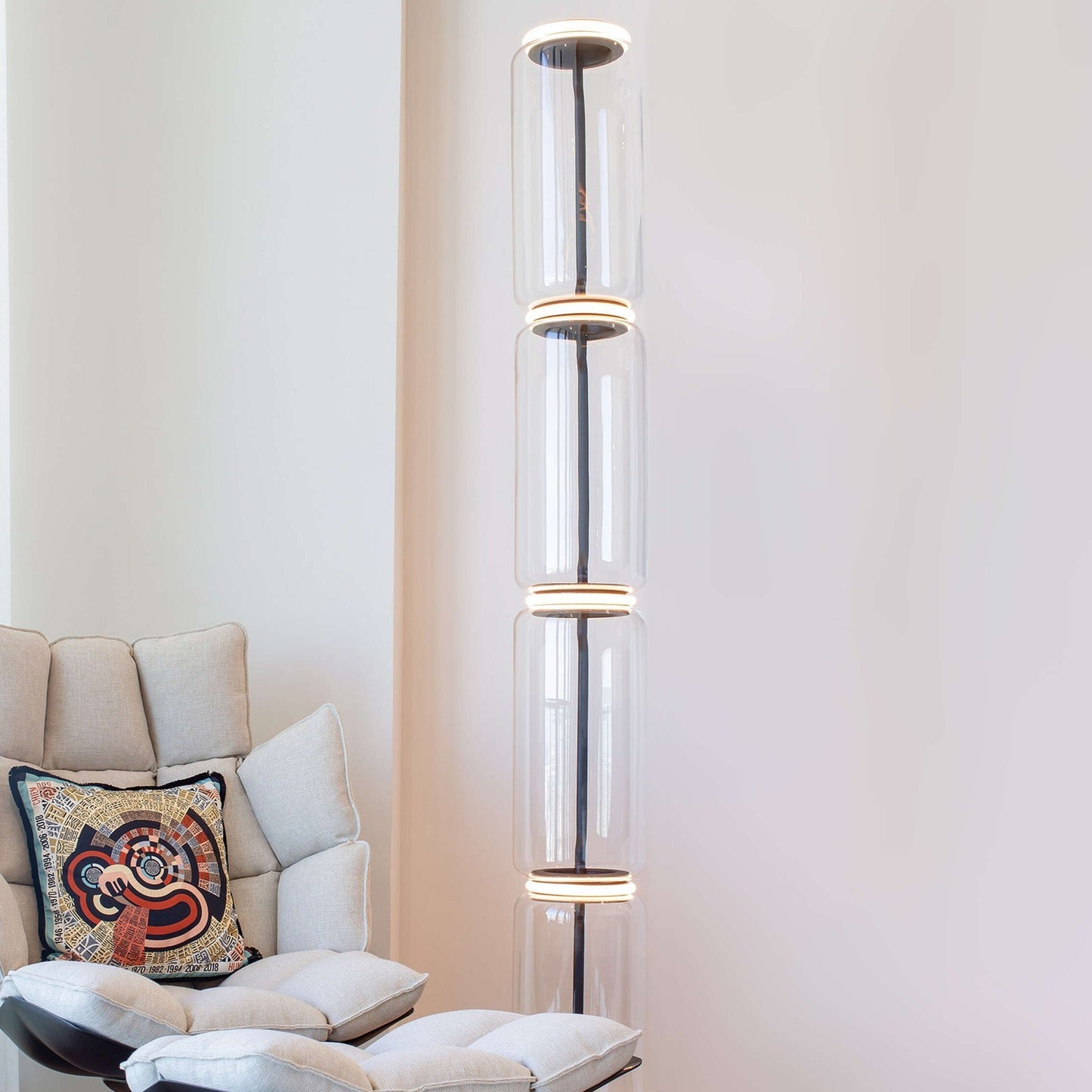 Nela - Moderne Glazen Vloerlamp LED