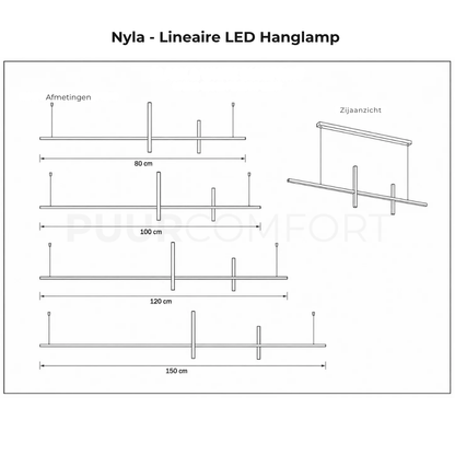 Nyla - Lineaire LED Hanglamp Modern