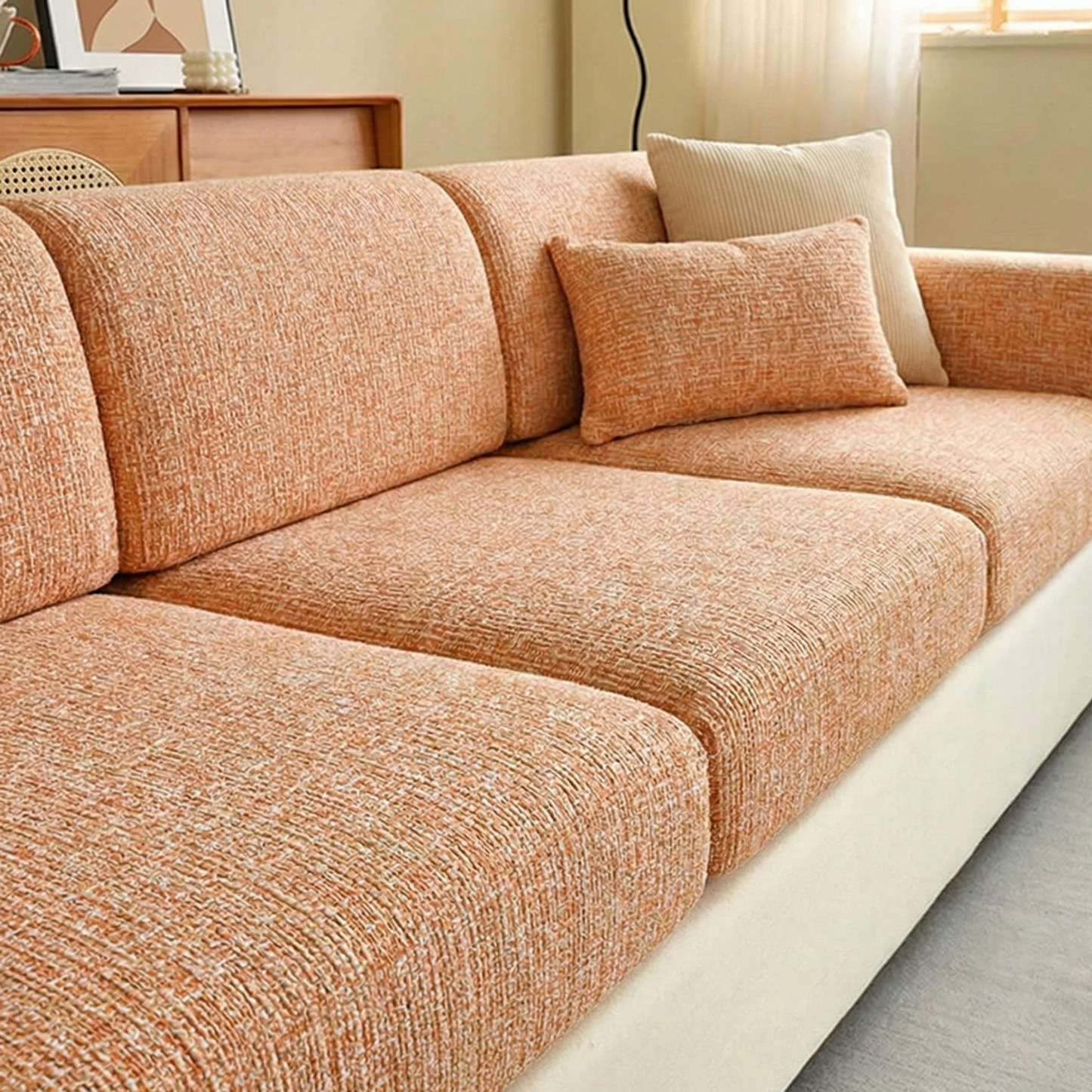 Svea - Chenille Elastische Bankhoes Voor Losse Kussens