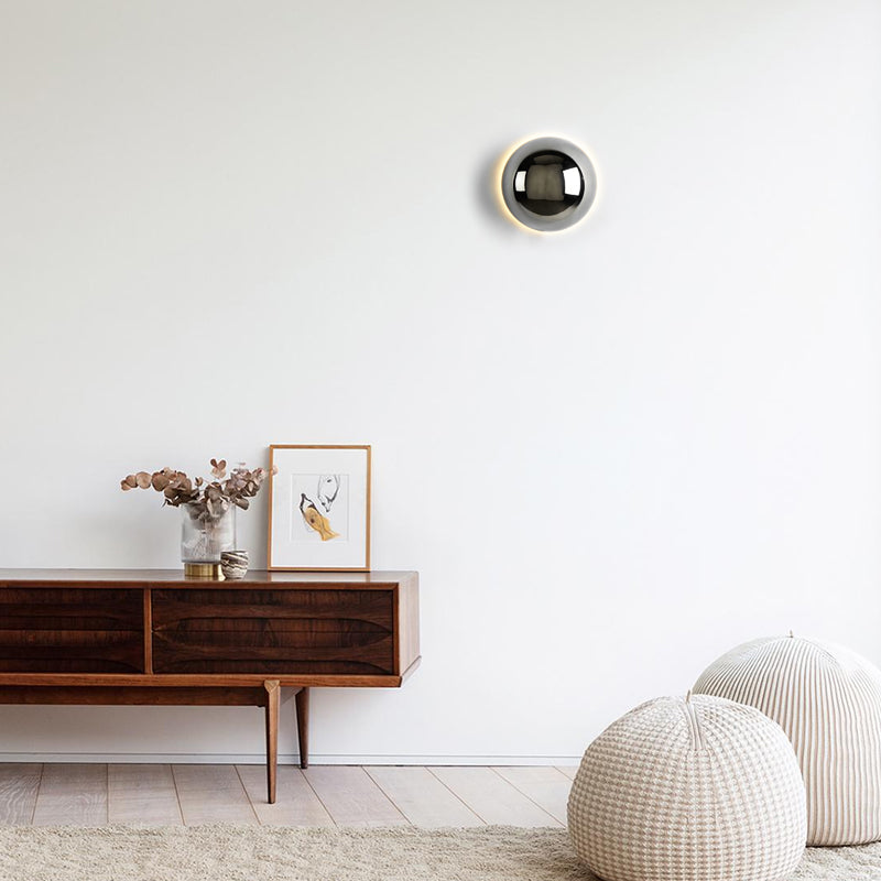 Emino - Glazen Bol Halo Wandlamp