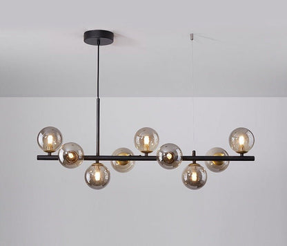 Ivelo - Lineaire Hanglamp met Glazen Bollen
