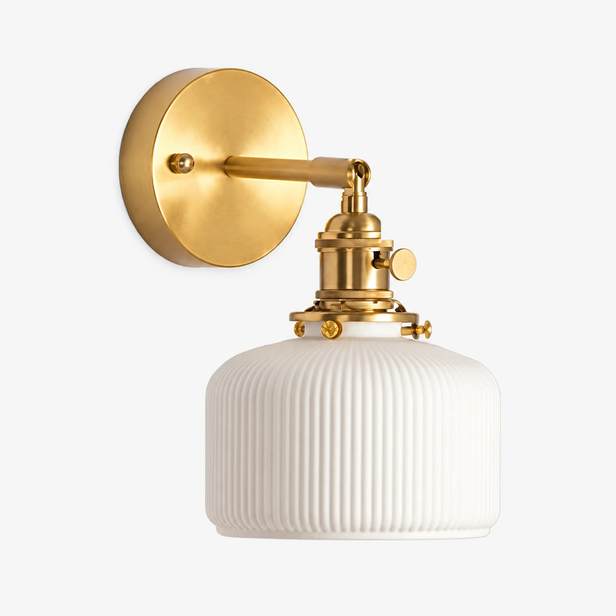 Sigrid - Wandlamp Keramiek Geribbelde Kap