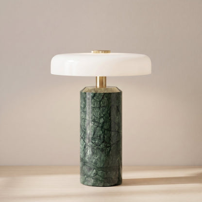 Sigrun - Marmeren Tafellamp Opaalglas