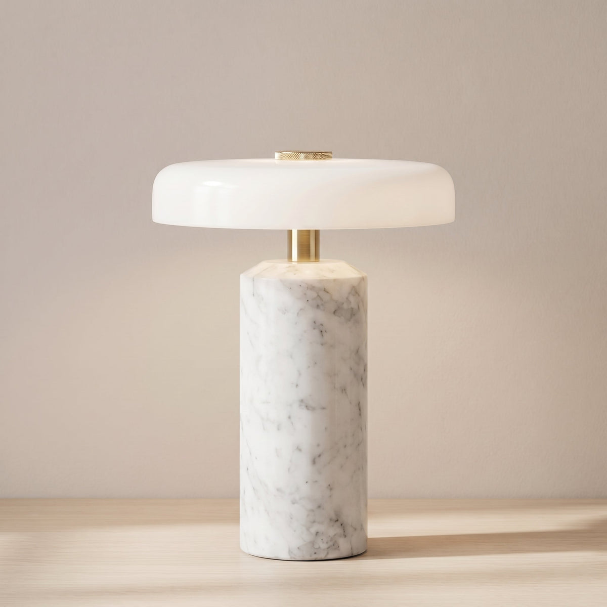 Sigrun - Marmeren Tafellamp Opaalglas
