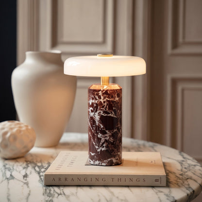Sigrun - Marmeren Tafellamp Opaalglas