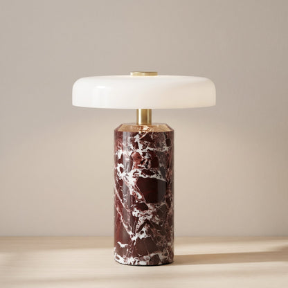 Sigrun - Marmeren Tafellamp Opaalglas