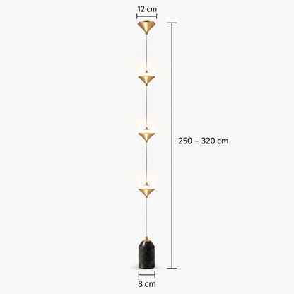 Spira - Minimalistische Vloerlamp LED Lichtpunten