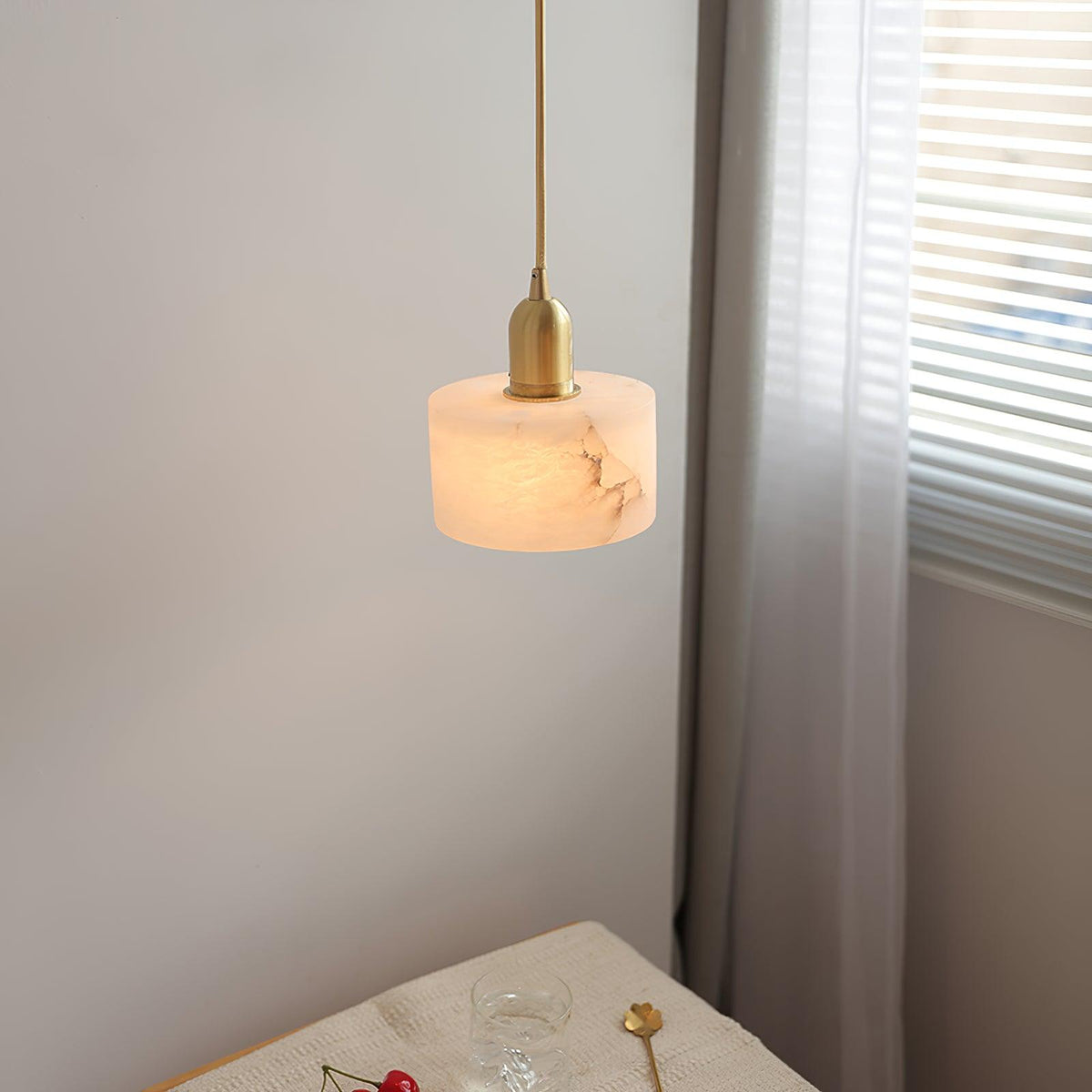 Stine - Hanglamp Albast Cilinder LED