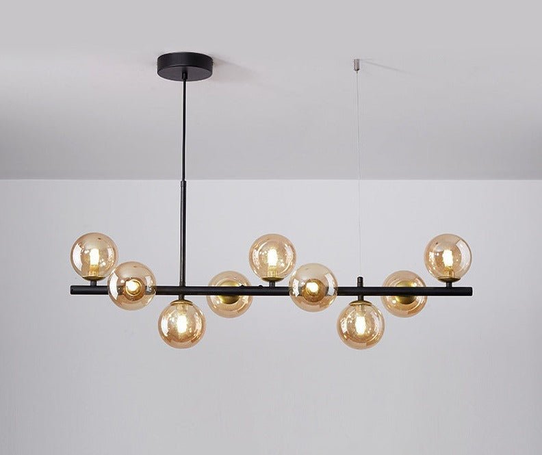 Ivelo - Lineaire Hanglamp met Glazen Bollen