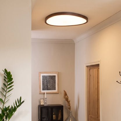 Unni - Platte Plafondlamp LED Hout Organisch