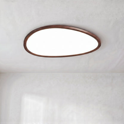 Unni - Platte Plafondlamp LED Hout Organisch
