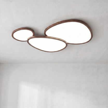 Unni - Platte Plafondlamp LED Hout Organisch