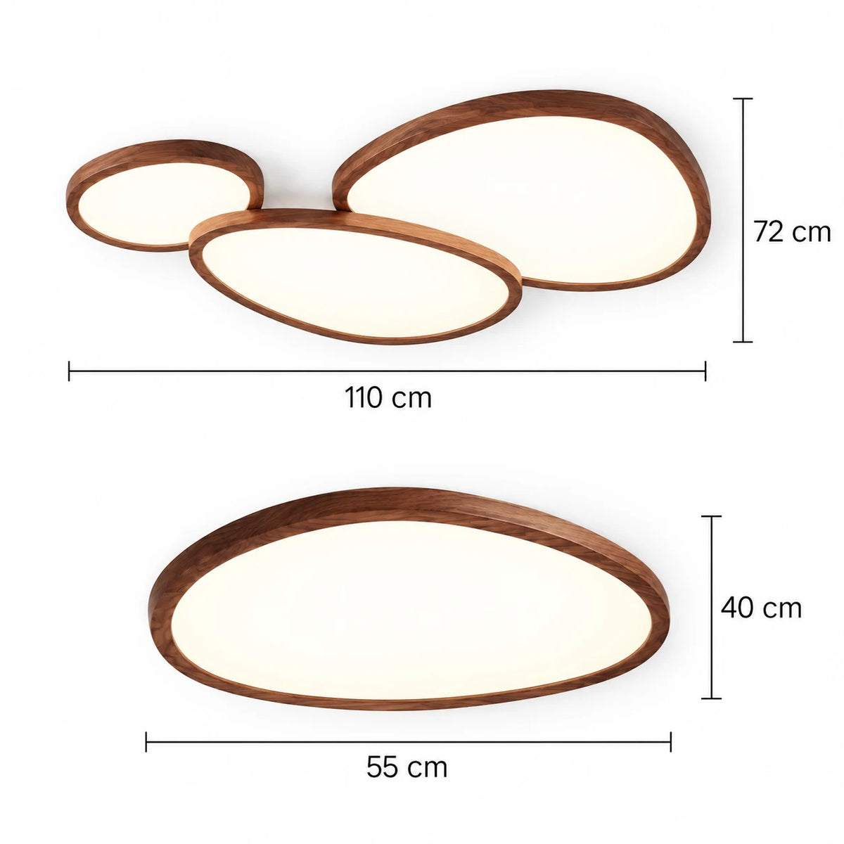 Unni - Platte Plafondlamp LED Hout Organisch
