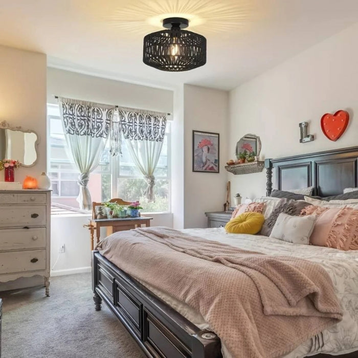 Oleni - Geweven Boho Plafondlamp